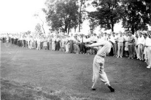 bhughesgolf's tweet photo. #benhogan #drill2 #drill3 Great view of the man at work on this tee ball https://t.co/gHzBjDtlrx