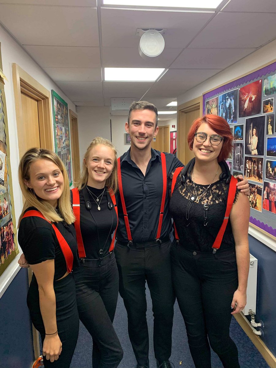 jltommo's tweet photo. What a fabulous week we’ve had playing Chicago at @grangetheatre My favourite musical growing up and it was SO much fun to play! I also want the red braces to be a permanent addition to my wardrobe! #reedsection #pitband #chicago https://t.co/AnhPKwUtUB