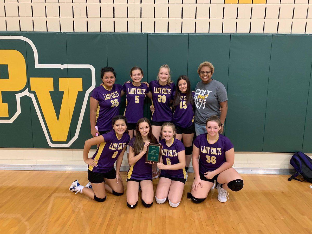 CMSladycolts's tweet photo. Congratulations to our 7th and 8th grade C teams who both placed 2nd in the EMS ISD tournament this weekend! Very good volleyball was played and much improvement was made! Way to go, Lady Colts! @creekviewpride @CoachScottCMS @coach_hanetho #coltpride #emsproud https://t.co/xXw5S73Cvd