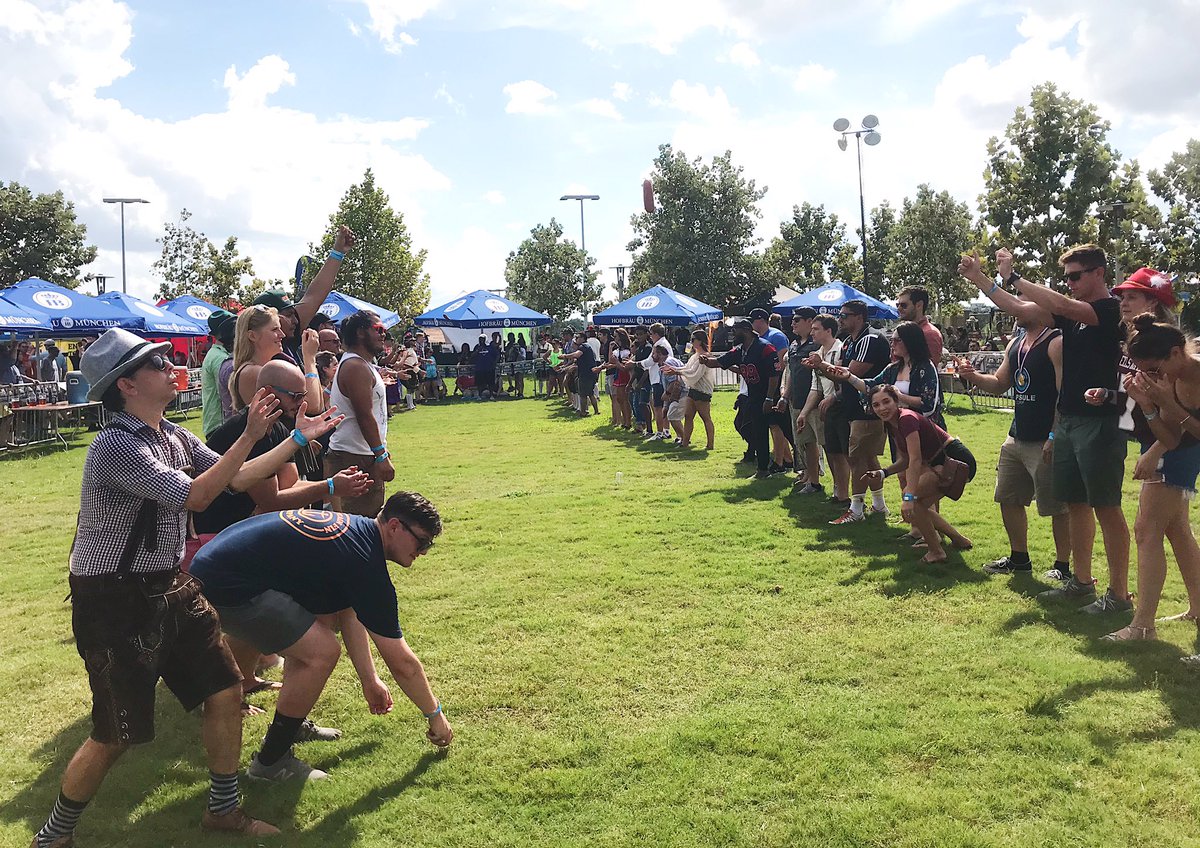 OktoberfestHTX's tweet photo. We’re having a blast at the @SierraNevada Olympic Arena powered by @HoustonSSC. Brats, barrels and beers galore! https://t.co/WYLXtgThIw