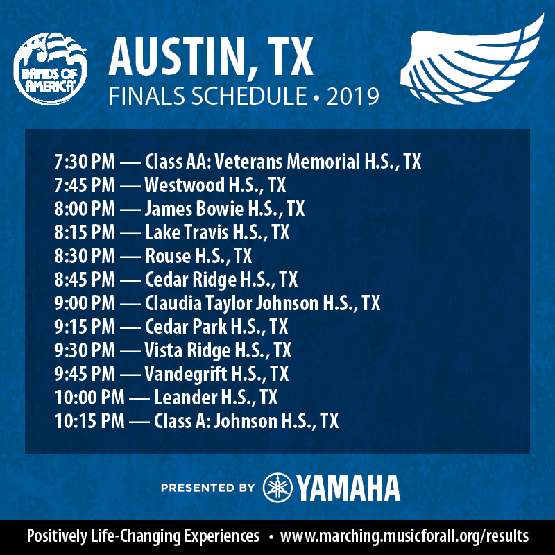 BANDSOFAMERICA's tweet photo. Congratulations to all who performed today in Austin, TX! #boa2019 https://t.co/Vh5XEkDeBS