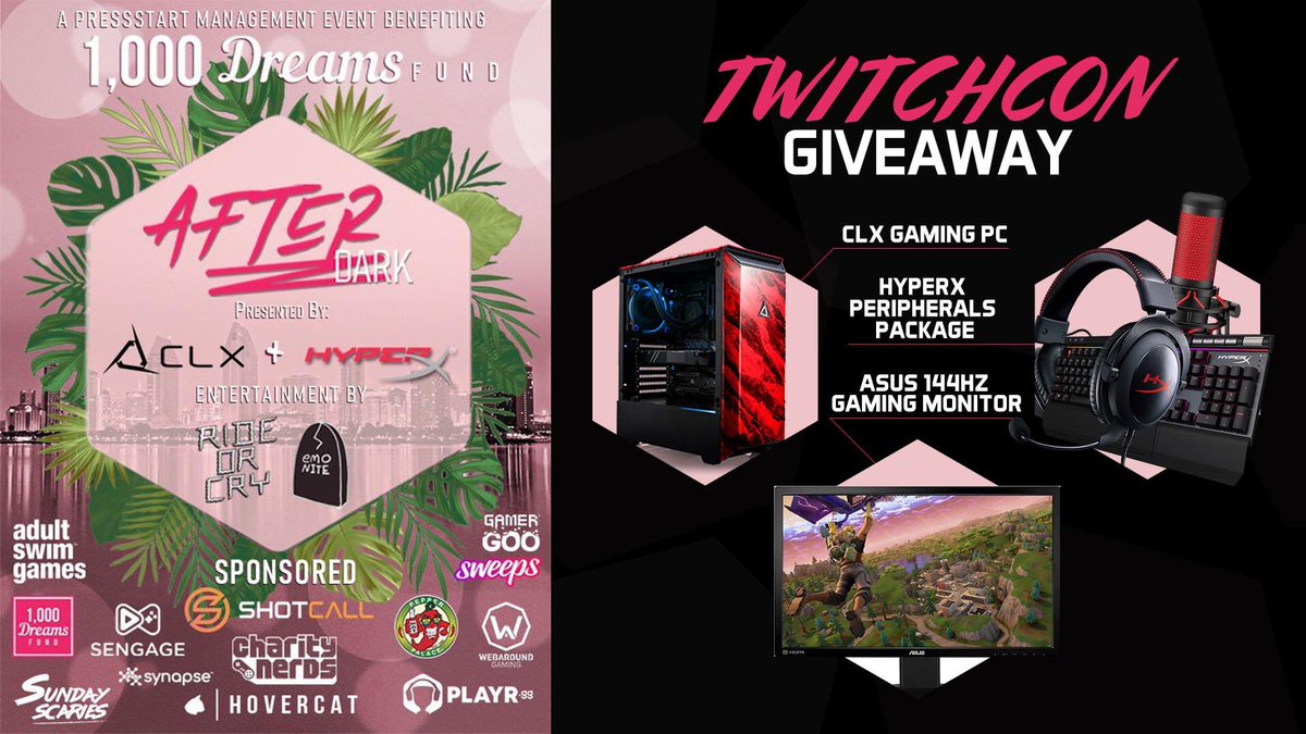 🎁 GIVEAWAY 🎁 

We've teamed up with <a href="/AfterDark_Party/">AfterDark</a>  @PLAYRgg  and <a href="/HyperX/">HyperX</a> for a giveaway!

Enter Here:
sweeps.gift/hfPLcC5

Bonus entries:
💬 Tag two or more friends
💞 Retweet and like this post
👉 Follow <a href="/AfterDark_Party/">AfterDark</a>