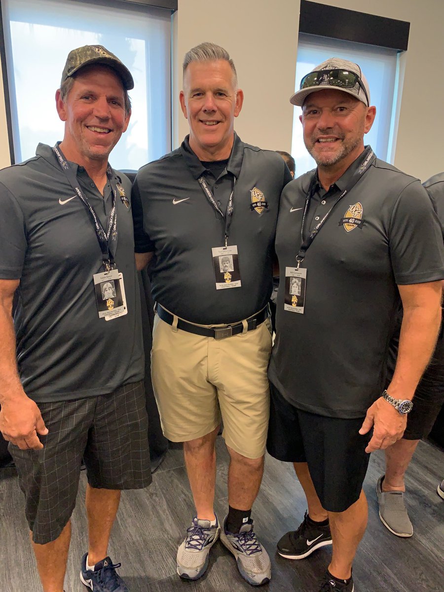 Two best linebackers I had the opportunity to coach. All-Americans Eddie James and Bill Giovanetti.  Great to see them again.  Charge On!