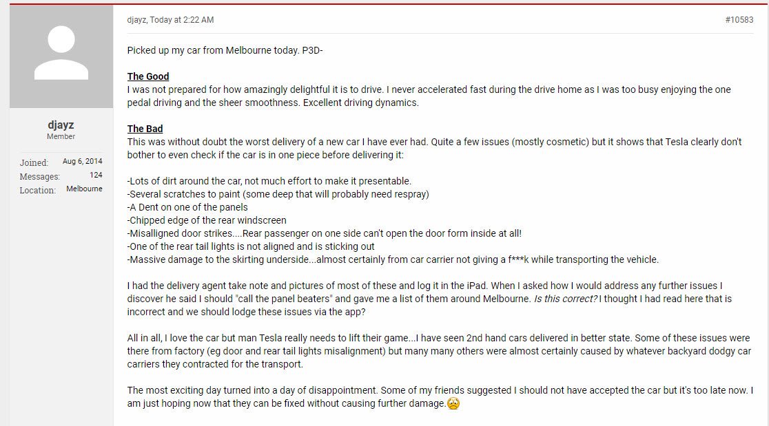 ShortingIsFun's tweet image. How was the experience of one new $TSLA owner....here&apos;s what they say...

#TeslaServiceIssues #TeslaDeliveryIssues 

teslamotorsclub.com/tmc/posts/4059…