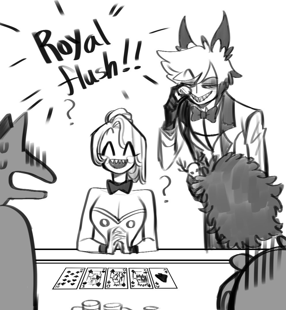 [Hazbin Hotel]
" WINNER WINNER CHICKEN DINNER! "
#HazbinHotel 