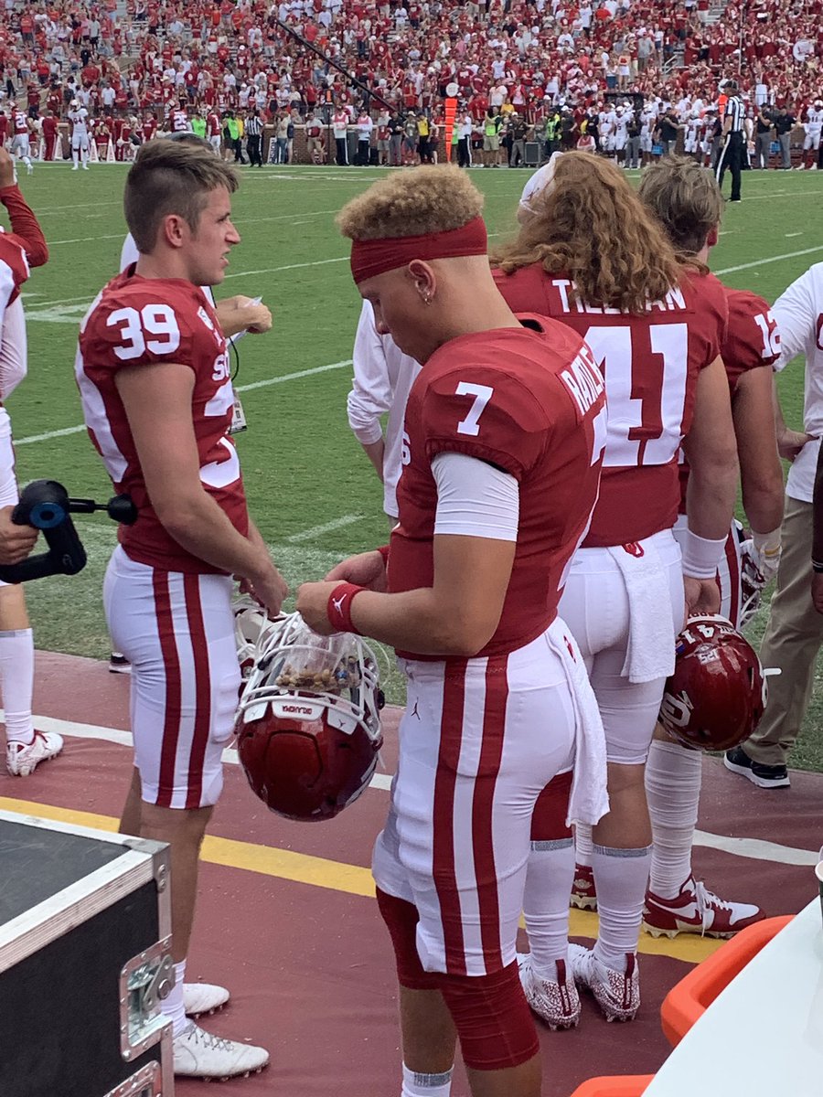 Learned the trick guys.. eat some trail mix, throw bombs. Easy as that! Right, <a href="/SpencerRattler/">Spencer Rattler</a>?