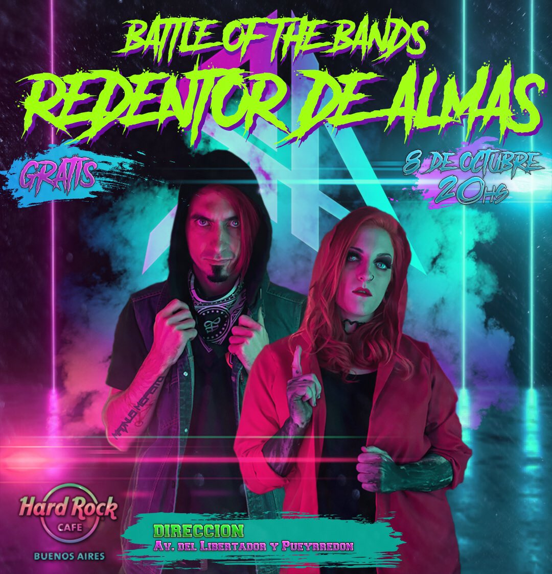 RedentorDeAlmas's tweet photo. Gente! @redentordealmasarg quedo CLASIFICADA en un concurso organizado por @hardrockcafe y este 8 de Octubre a las 20hs se estara realizando las eliminatorias en un show en vivo y lo mejor de todo GRATUITO!! .

Así que... necesitamos de toooodo su apoyo, vengan!!

Gracias 🥰 https://t.co/05l1OxXKim