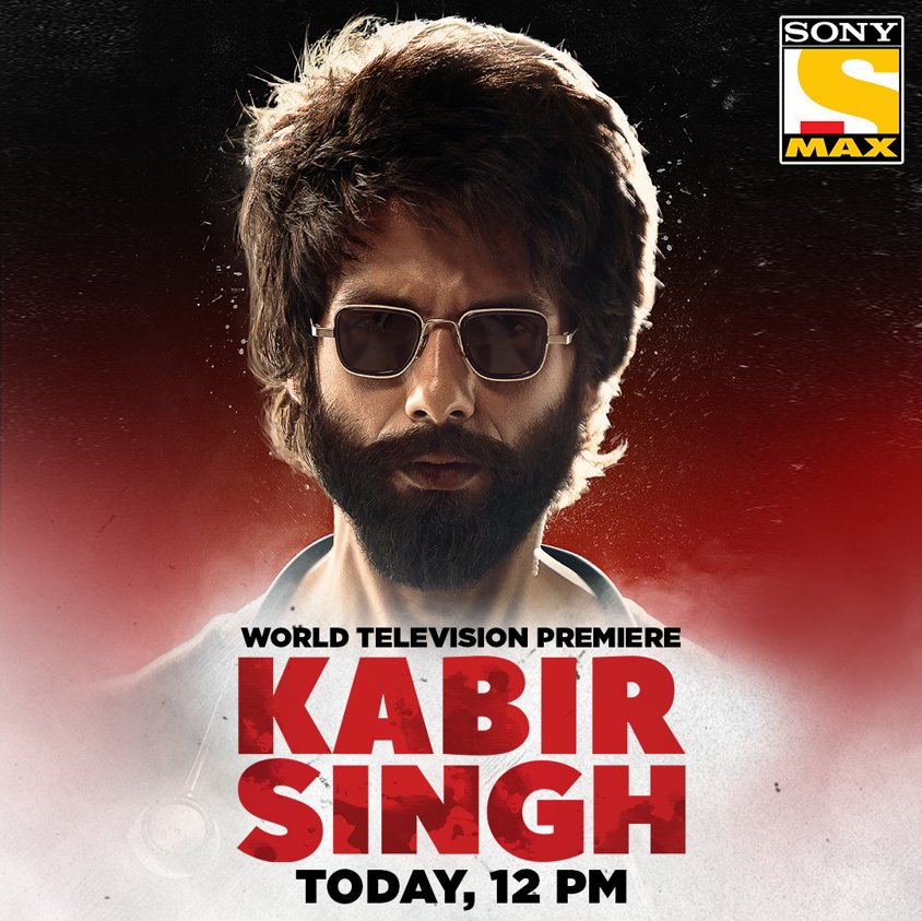 One of my most challenging roles, also one of my favourites. Watch me in and as Kabir Singh, in the World Television Premiere of #KabirSinghOnSonyMAX  today at 12 PM only on @SonyMAX.