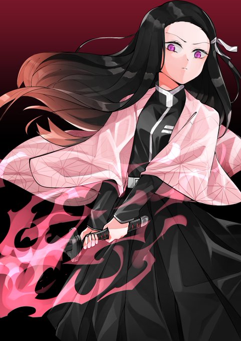 KHAOSさんがTwitterに投稿した竈門禰豆子(鬼滅の刃)のイラスト。