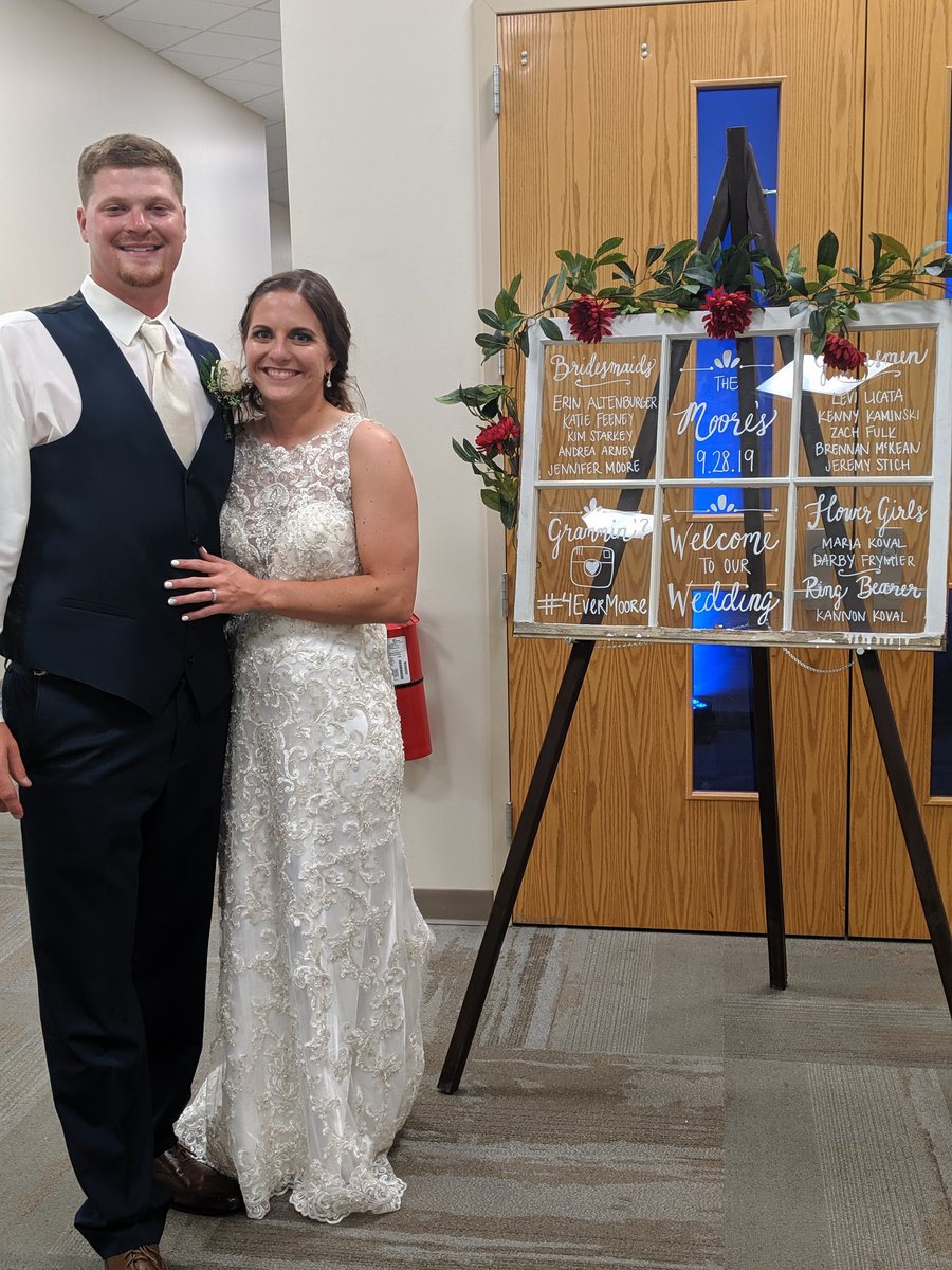 HillsdaleSports's tweet photo. A beautiful day to celebrate two of our Hillsdale High School head coaches! Congratulations to the new Mr. and Mrs. Moore! #4EverMoore https://t.co/IU5EZ5tbRV