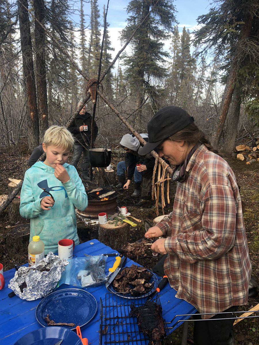 Beaver cookout at our Tipi Camp #tundranorthtours