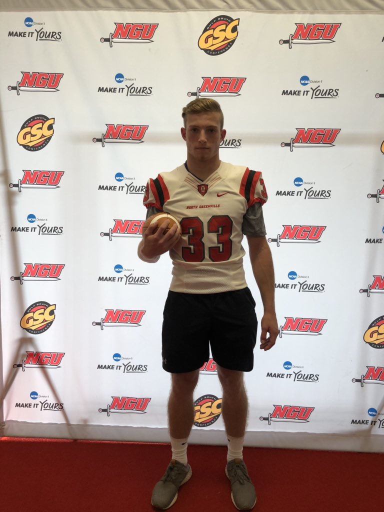 declankapusta's tweet photo. I had an amazing visit today @NGUFootball1 I learned a lot about the school and football program. Thanks for having me, I look forward to coming back @CoachDuncanNGU @caseystewart76 @CoachGregHarris @WalhallaHSFBall https://t.co/nGth7FO67Y