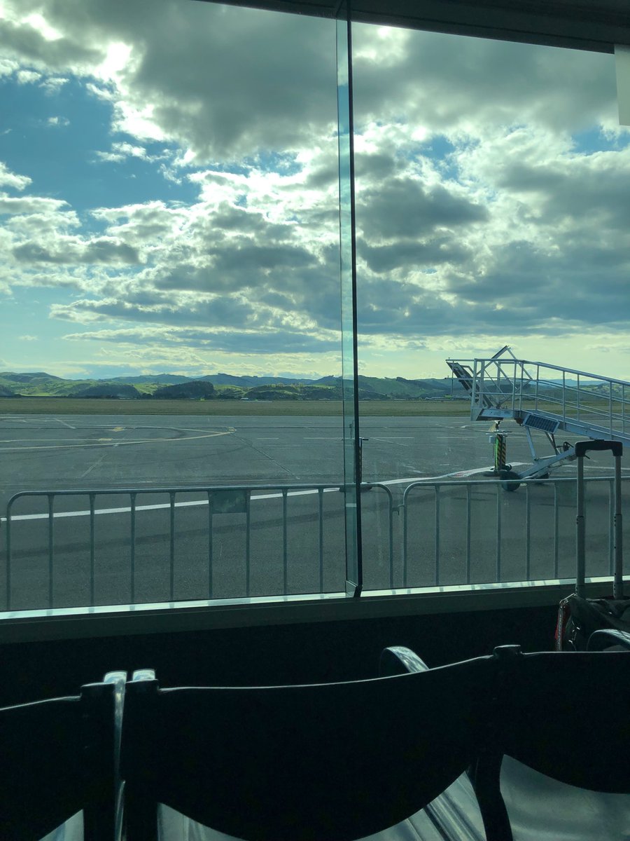 At Napier airport on the way to 3 days of judging wine in Auckland