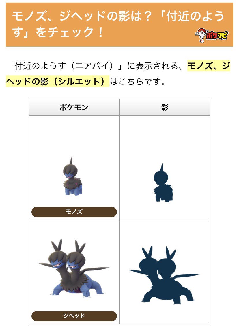 ポケモンgo攻略情報 ポケマピ モノズ はもうゲットしましたか モノズの入手方法や出現の様子 色違いの姿 現時点では未実装 などをまとめました 野生や10kmタマゴ孵化で出現 進化形ジヘッドも野生出現 強風 霧でブースト 進化形 サザンドラ