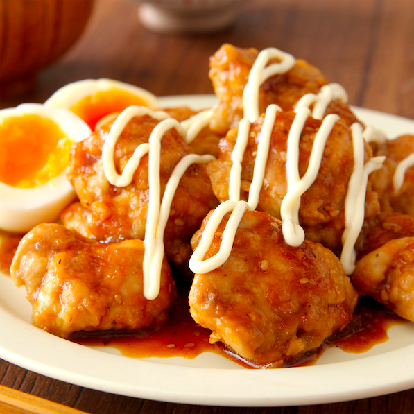 ラク速レシピのゆかり 夜９スープ発売 メモ1 唐揚げ用の鶏もも肉使用 醤油ベース中辛の焼肉のたれ使用 大 大さじ 小 小さじ 加熱時はラップはしません 5分で火が通らなかったら追加加熱してください 器に盛ったら 和えるのに使っ