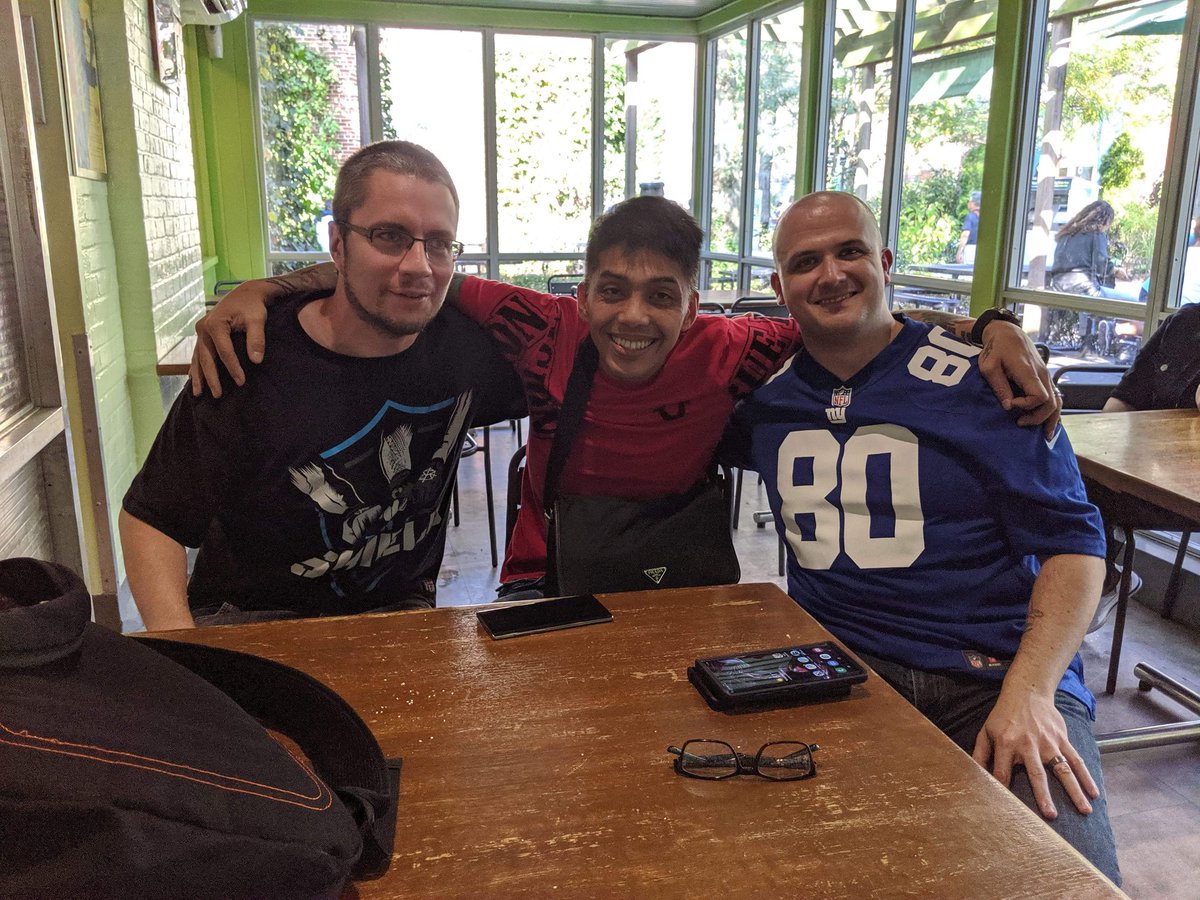 SC319AHTF's tweet photo. Let's guess who r the 2 guys with me? Daily grinder. . Finally got chance to meet up in person after 5 long years. . #WWESuperCard #AHTF @WWESuperCard https://t.co/RKKrLnBzsr