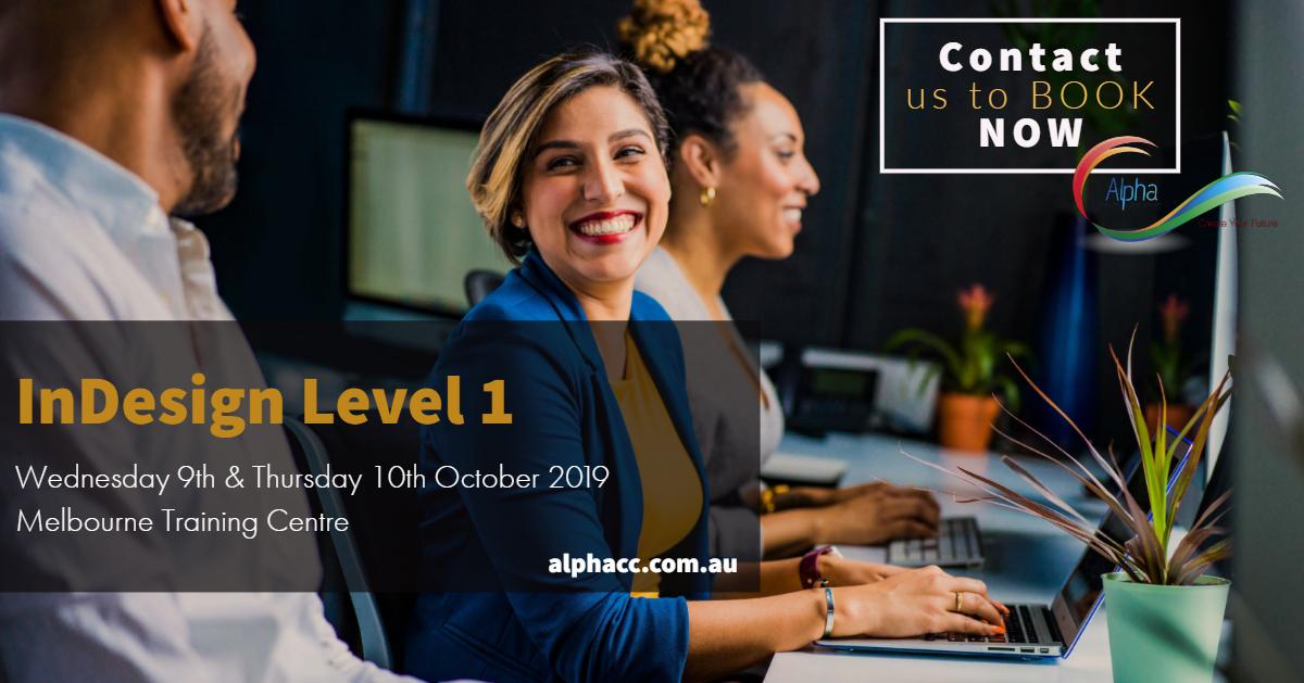 Alpha_CC's tweet photo. Join us on Wednesday 9th &amp; Thursday 10th October 2019 for an introductory class in Adobe InDesign! Visit our website now to book your space - https://t.co/4aXFoOslCA https://t.co/a6Yyqvycdq
