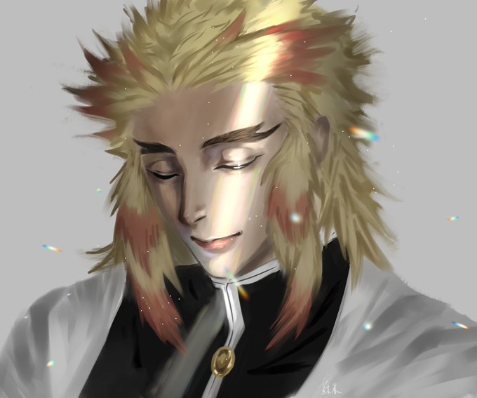 SuduoさんがTwitterに投稿した煉獄杏寿郎(鬼滅の刃)のイラスト。