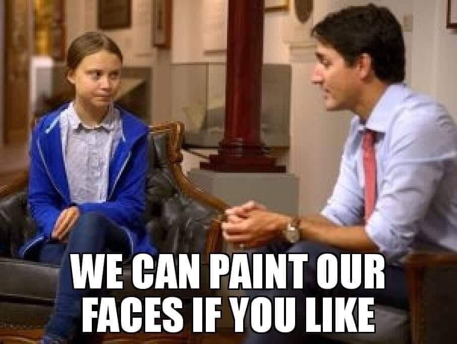 TylerMcIntyre22's tweet photo. #Trudeau #idiot #GretaThunberg #scienceiswrong #TrudeauWorstPM https://t.co/ns4nspHYgV