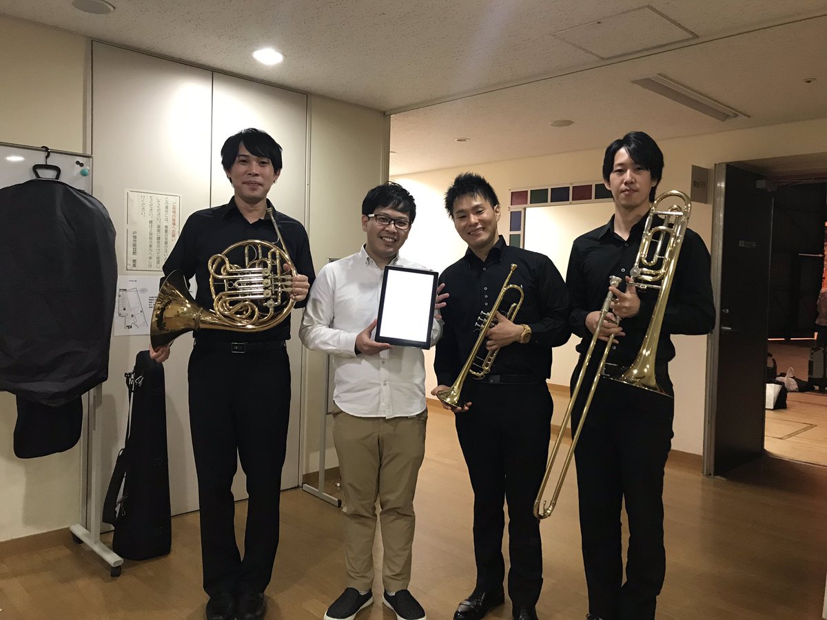 bef092's tweet image. 「戸畑区民音楽祭」終演しました！

スタッフの皆様、出演者の皆様、そしてご来場いただいたお客様、素晴らしい機会をありがとうございました。

大好評だった小山氏の新作「WIND DANCE 」、なんと今年の年末にあるコンサートでも演奏することが決まりました！
乞うご期待！！