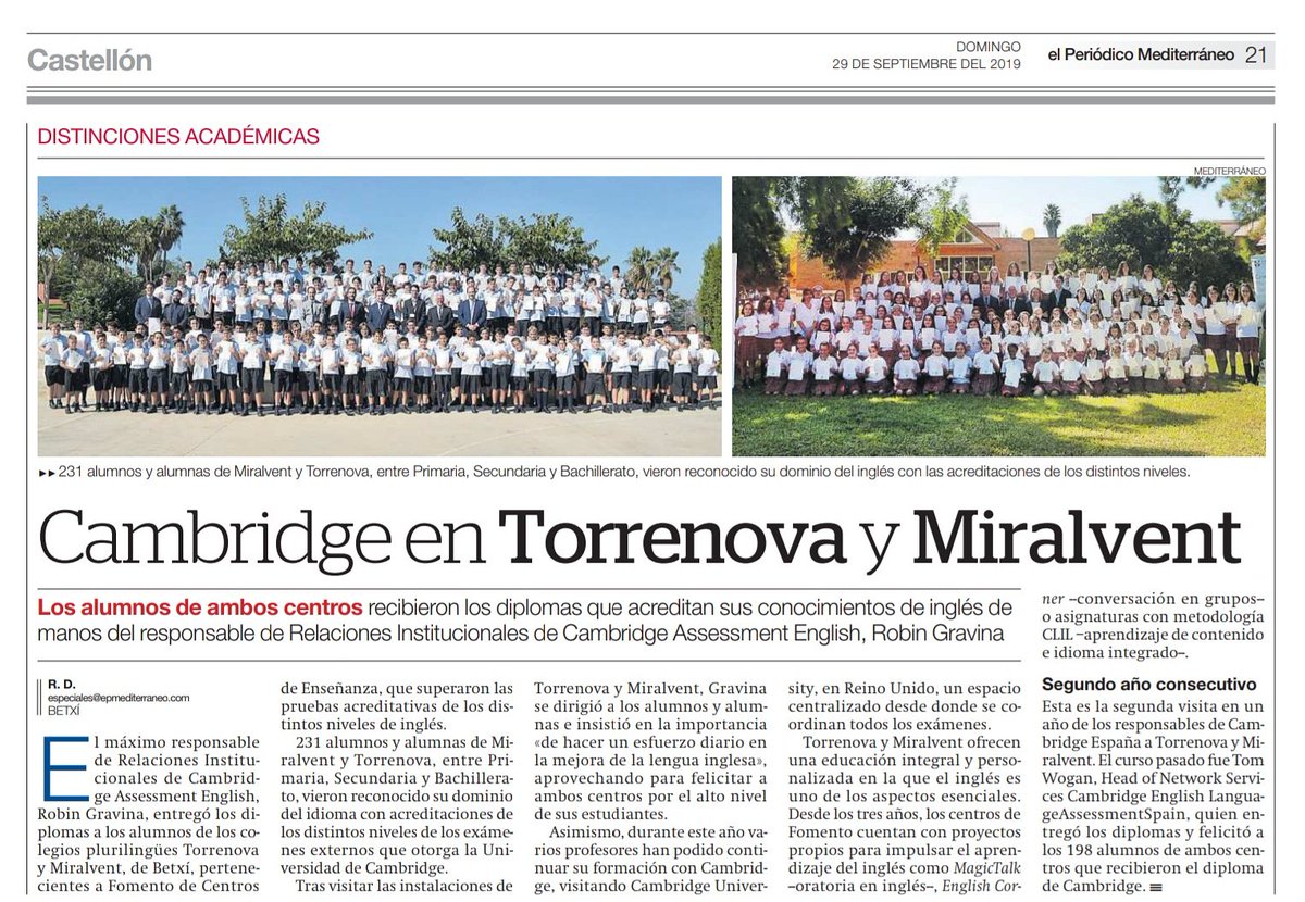 Miralventschool's tweet image. Hoy en @epmediterraneo 👏👏👏
#CambridgeEnglishCentre #EnglishProject #EducatingForExcellence