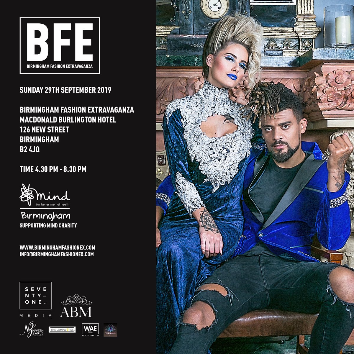 TODAY! Join us at <a href="/bhamfashionex/">Birmingham Fashion Extravaganza</a> supporting <a href="/BirminghamMind/">Birmingham Mind</a>! A spectacular evening of #fashion, #music #dance performances and more! 

📷 Tickets available online or pay on the door: birminghamfashionex.com 

#fashionshow #event #mentalhealthawareness #brumhour #birmingham