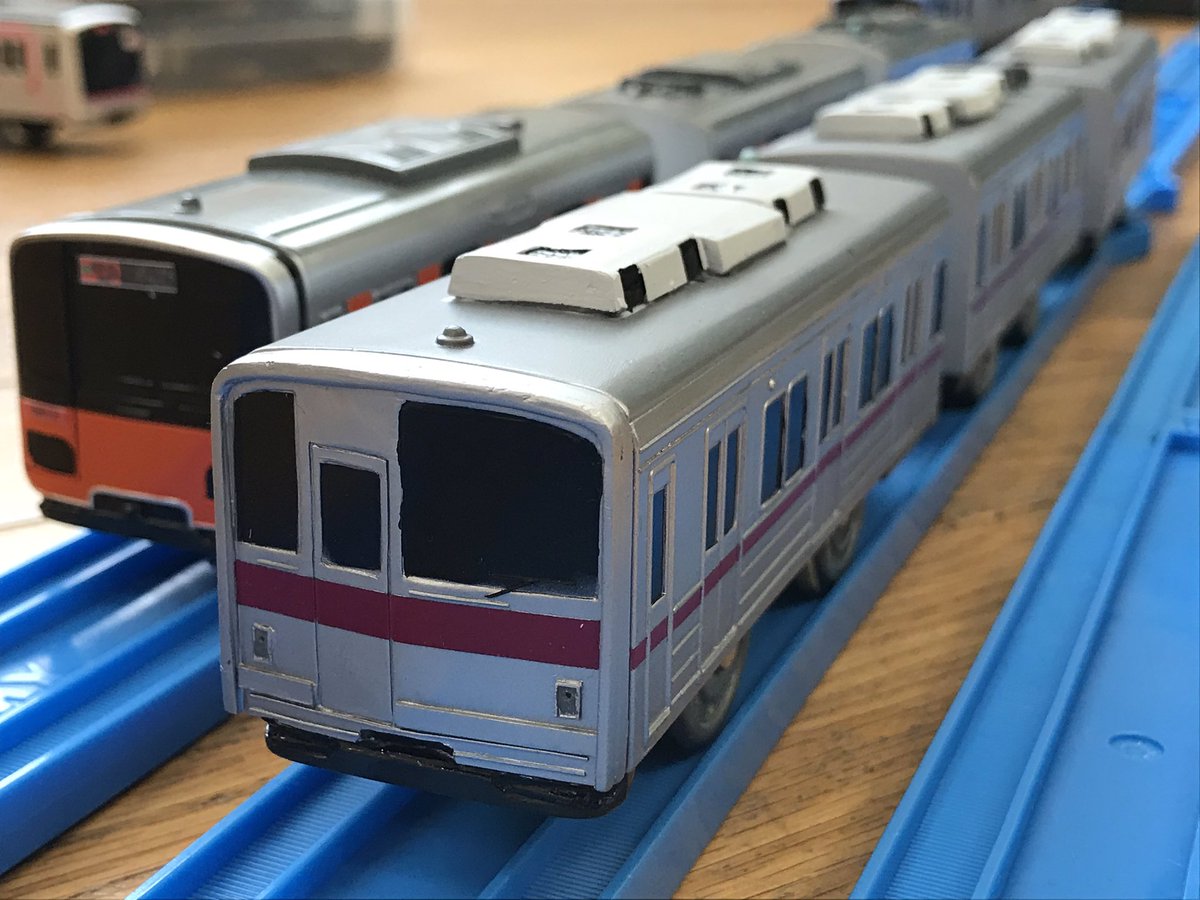 ごむ プラレシック 改造プラレール 東武9000系が完成しました モデルはみんな大好き9108fです 思ったより良い感じに出来たので良かったです 詳細は動画にて 近日公開予定