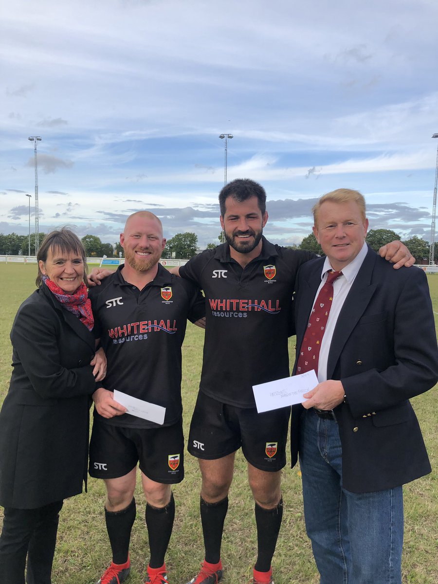 ColchesterRFC's tweet photo. Double trouble, Charlie Thorogood & Oly Pickett both awards player of the match yesterday. Charlie was the coaches’ player of the match, sponsored by #HarrysBarAndKitchen & Oly was selected by the Patrons at Patron’s player of the game #colchesterrugby https://t.co/0k2hykAJ76