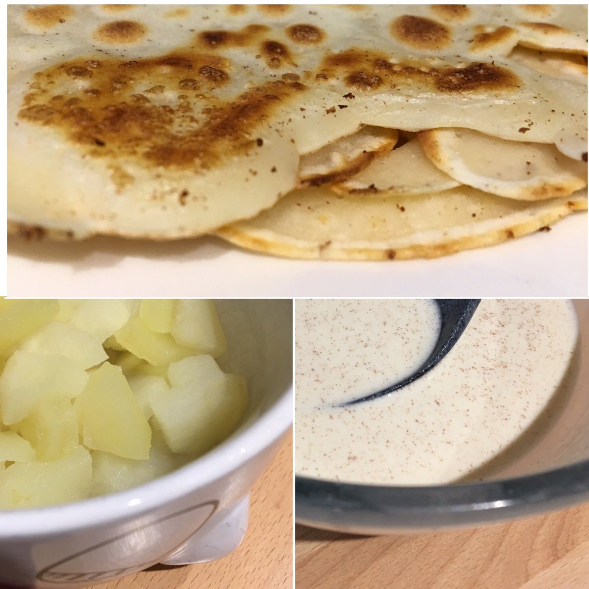 Rocket_Poppy's tweet photo. It’s a #pancake kind of day.
#localLySourcedApples #homemade #applesauce #localHoney #glutenfree #stackOfPancakes #foodMadeWithLove #ohana https://t.co/FdJ8EEXaiN