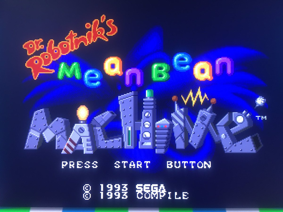 たぼ メガドライブミニの北米バージョン Sega Genesis Mini 届いた Dr Robotnik S Mean Bean Machineという北米版ぷよぷよがお目当て ぷよぷよが豆になっていて ソニック シリーズという扱い 言語設定でぷよぷよも遊べる メガドライブミニには