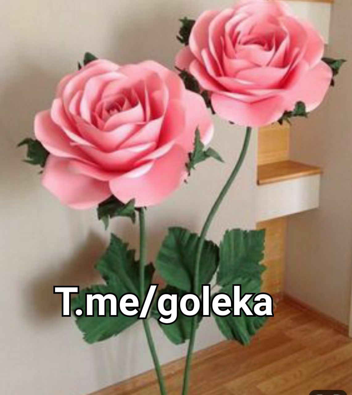Большая роза из фоамирана
