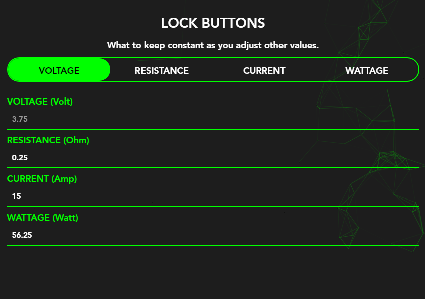 wotofoofficial's tweet photo. Always struggle with the Ohm's Law?

Wotofo has developed this handy tool to free you from the complex calculation😎💚

Check https://t.co/8KrsaDxZZ2  to have a try!

#Wotofo #Wotofam #Wotofotool #vaping #coilbuilding https://t.co/2K6VgFsUg0