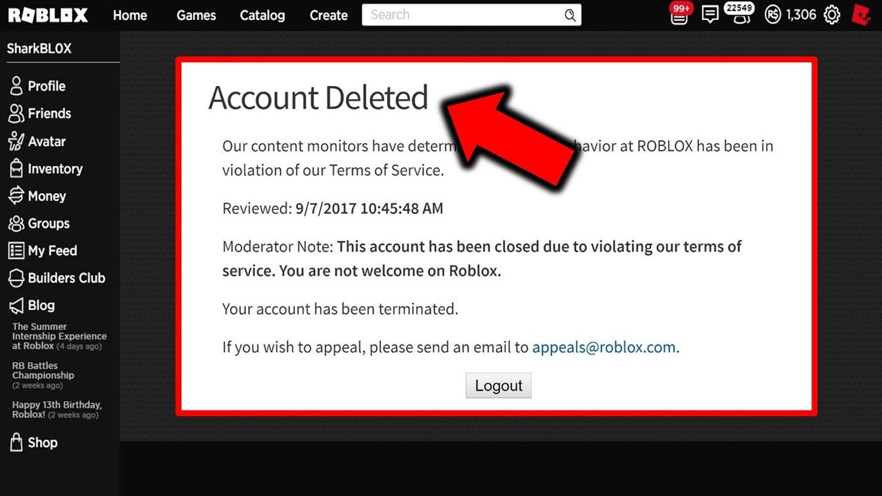 “How to get unbanned on roblox! 