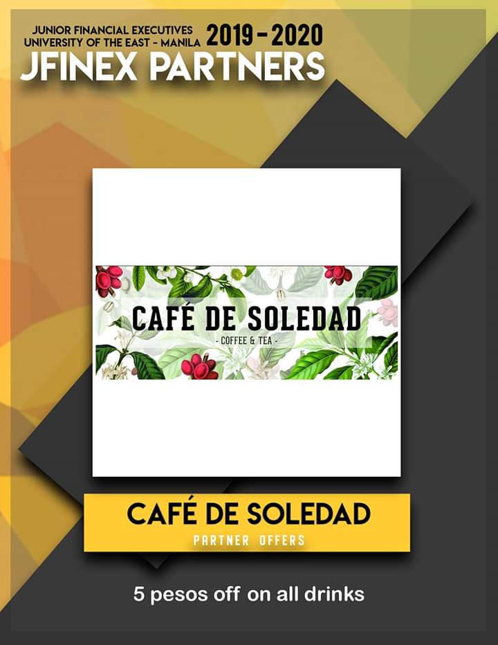 UEmnlJFINEX's tweet photo. Looking for great and delicious food and drinks that is surely affordable? Crave no more, coz Cafe De Soledad is here!
Visit them at Hapee Lane Food Hub - MV Delos Santos St.
#CafeDeSoledad
#JFINEXPartners https://t.co/Wr1EhfQMMO