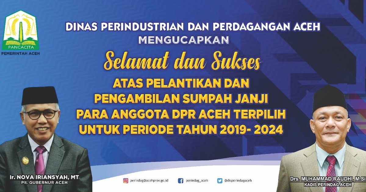 Disperindagaceh's tweet image. #DisperindagAceh #HumasAceh #DPRA 2019-20124