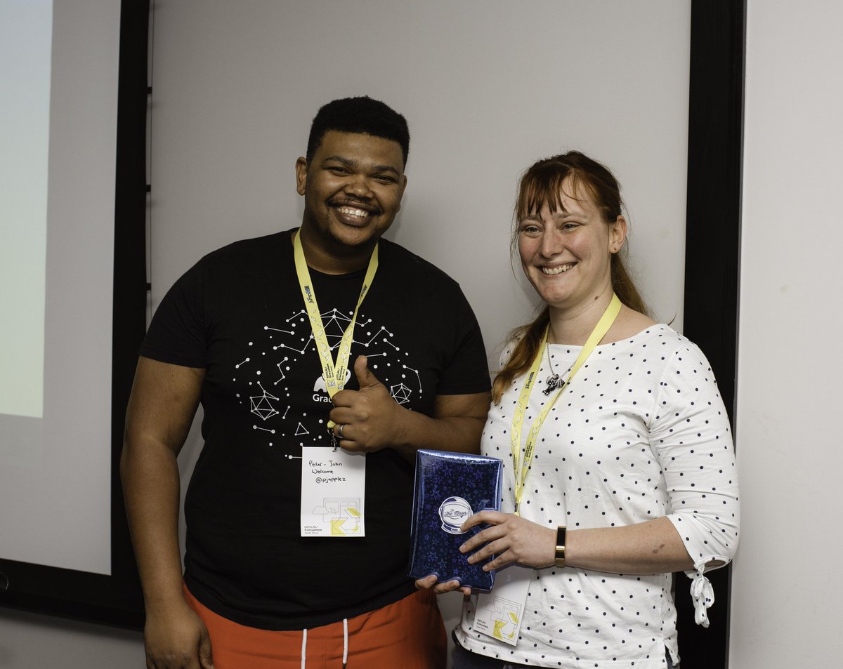 GDGJohannesburg's tweet image. Thanks @lunomoney for the amazing competition prizes for #KotlinEverywhereSA. Look at these happy faces!!
