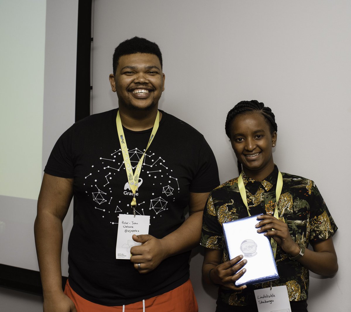 GDGJohannesburg's tweet image. Thanks @lunomoney for the amazing competition prizes for #KotlinEverywhereSA. Look at these happy faces!!