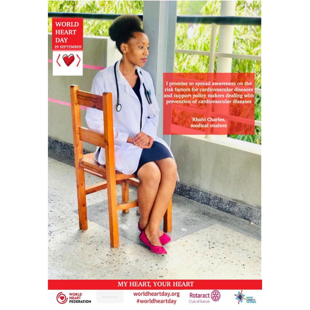Rotaractkairuki's tweet photo. Be a heart hero
In observance of the world heart day 2019,some of our club members have made promises to maintain healthy hearts
#WorldHeartDay2019 #
#BeAheartHero
#Myheart,yourheart,ourheart#
#RotaryConnectsTheWorld
@rottanzania https://t.co/KgV3Z2TQbQ