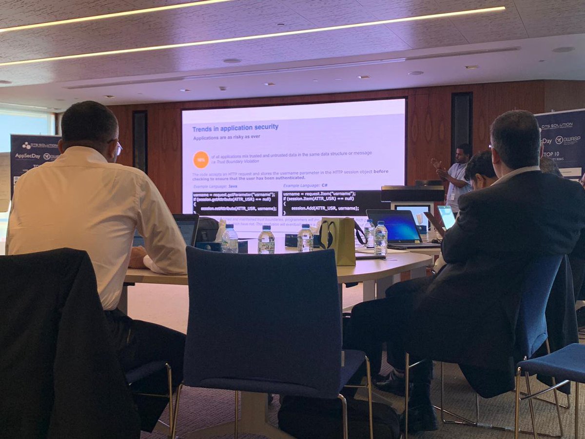 DTS_Solution's tweet photo. Today, we are at a major bank in UAE for the #AppSecDay organized by our #AppSec / Application Security experts to discuss how to build & deploy secure web and mobile applications. #cybersecurity #TeamDTS #dubai #abudhabi #UAE #secureSDLC #DevSecOps #DAST #SAST #RAST #banking https://t.co/nYjmh0c9Zz