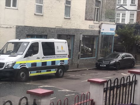 HaringeyAR's tweet photo. #RacistVan spotted on Cavendish Road off Green Lanes at 9.57am @AntiRaids https://t.co/EMihkIk5UB