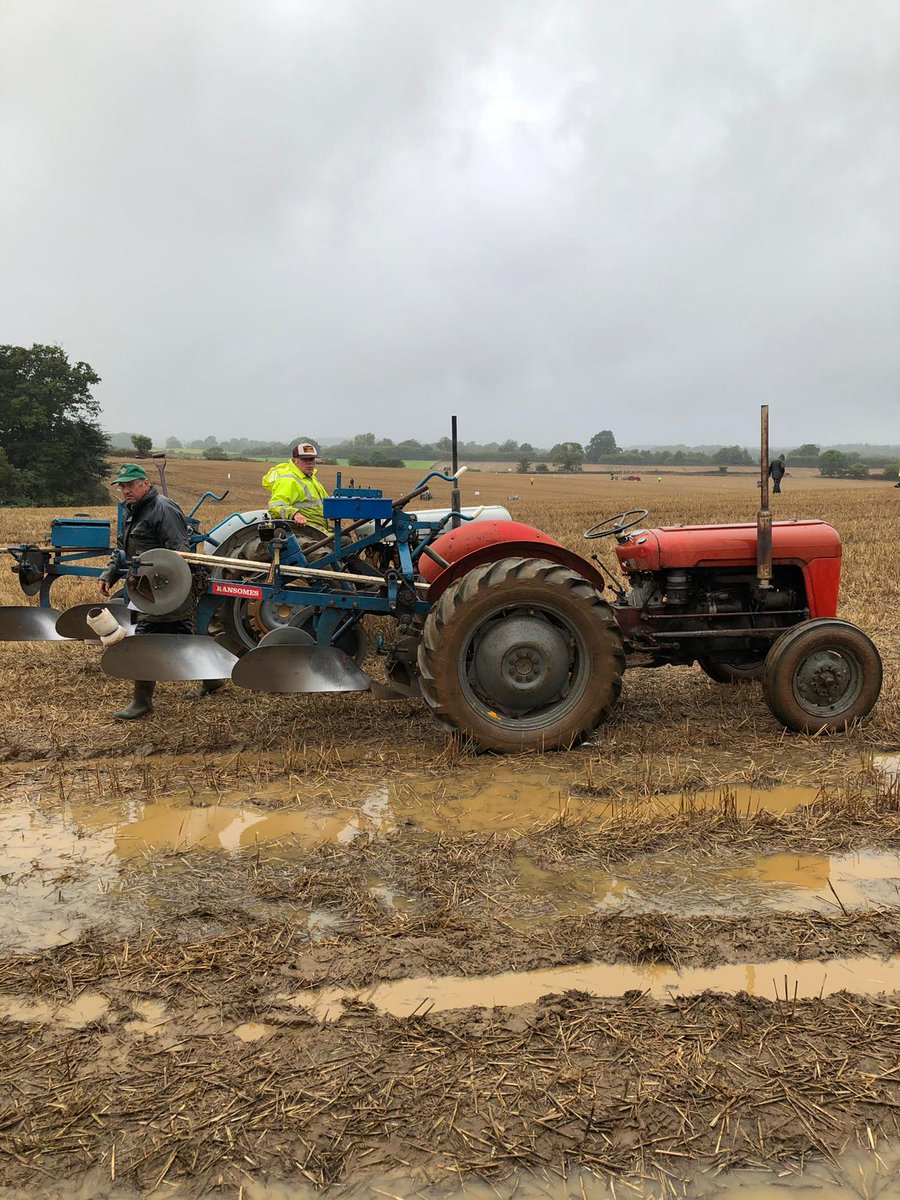 Ploughing match underway. A huge thank you to the diehards that turned out in torrential rain this morning. Weather looking much brighter now - thankfully