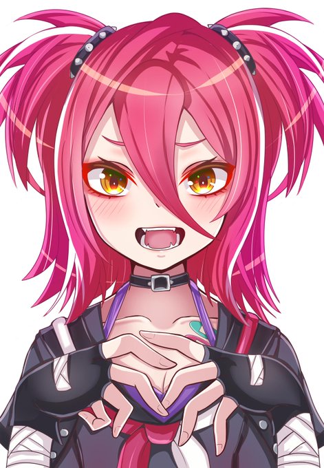 ホロライブの新人夜霧ちゃんのファンアート描いてみましたー 