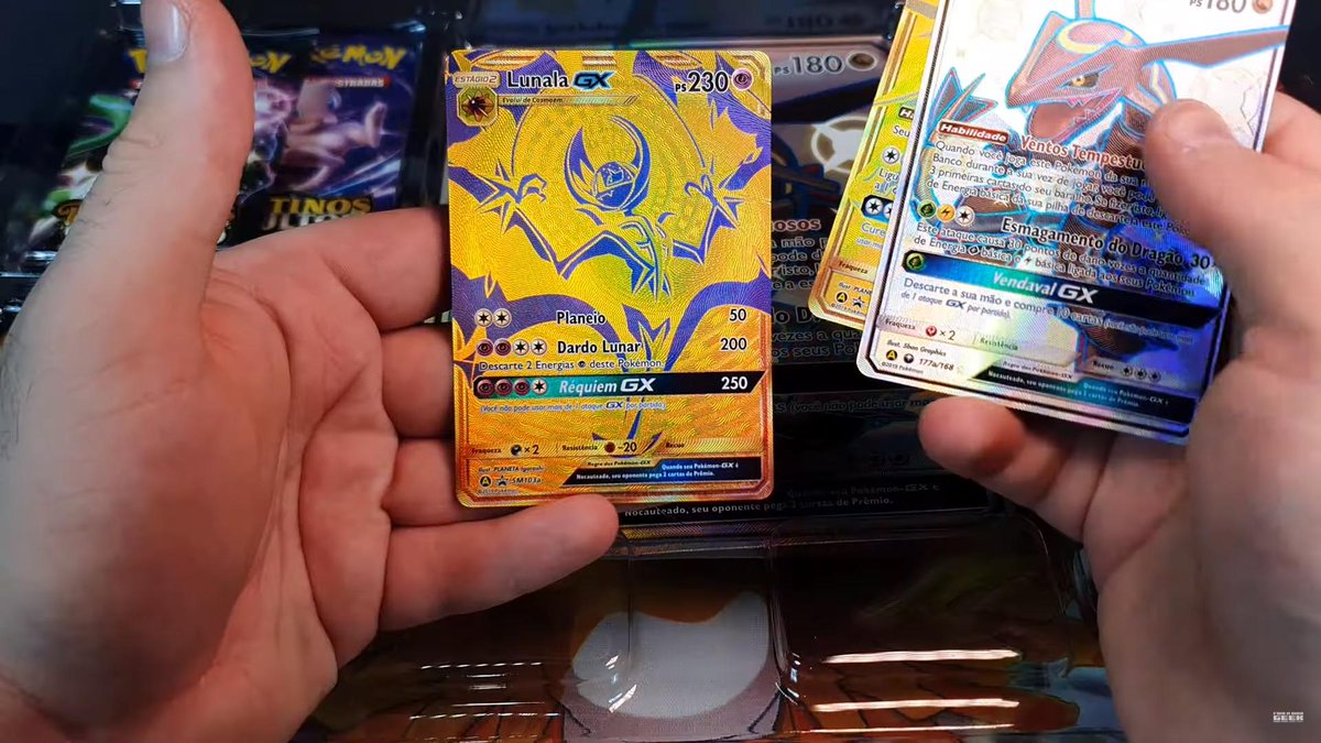 Combo Shiny Rayquaza-GX + Gold Solgaleo-gx + Gold Lunala-GX