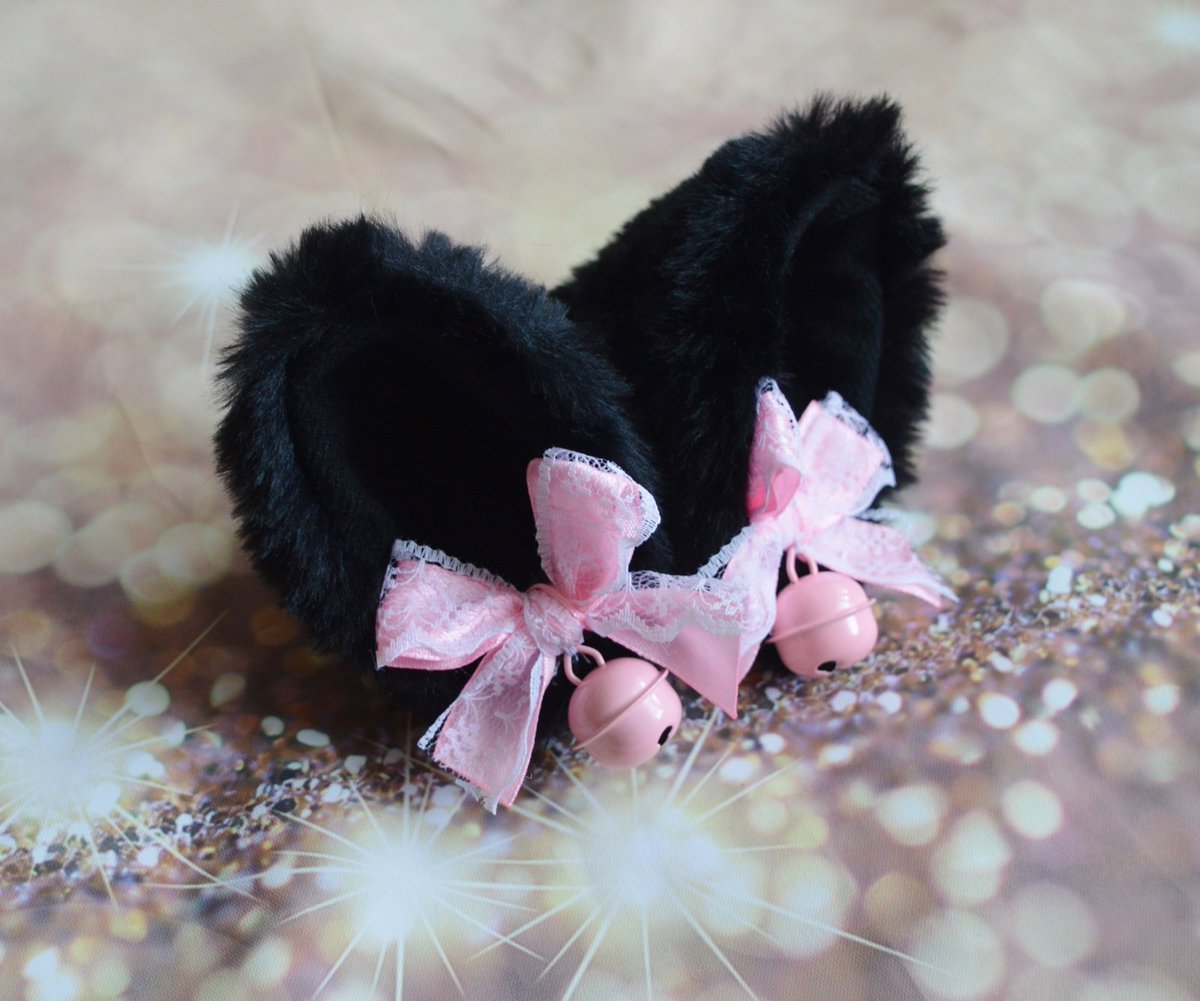 Nekollars's tweet photo. #Kittenplay clip on #cat #ears with #lace and #ribbon #bows - #neko #lolitaears #cosplay #costume - #kitten #play #accessories - #pastel #pink #petplayears #petplaycommunity #bdsmears #kittenplayears #owned #clipears #playears - More at our #Nekollars Etsy shop! https://t.co/koAs6Bc4v9