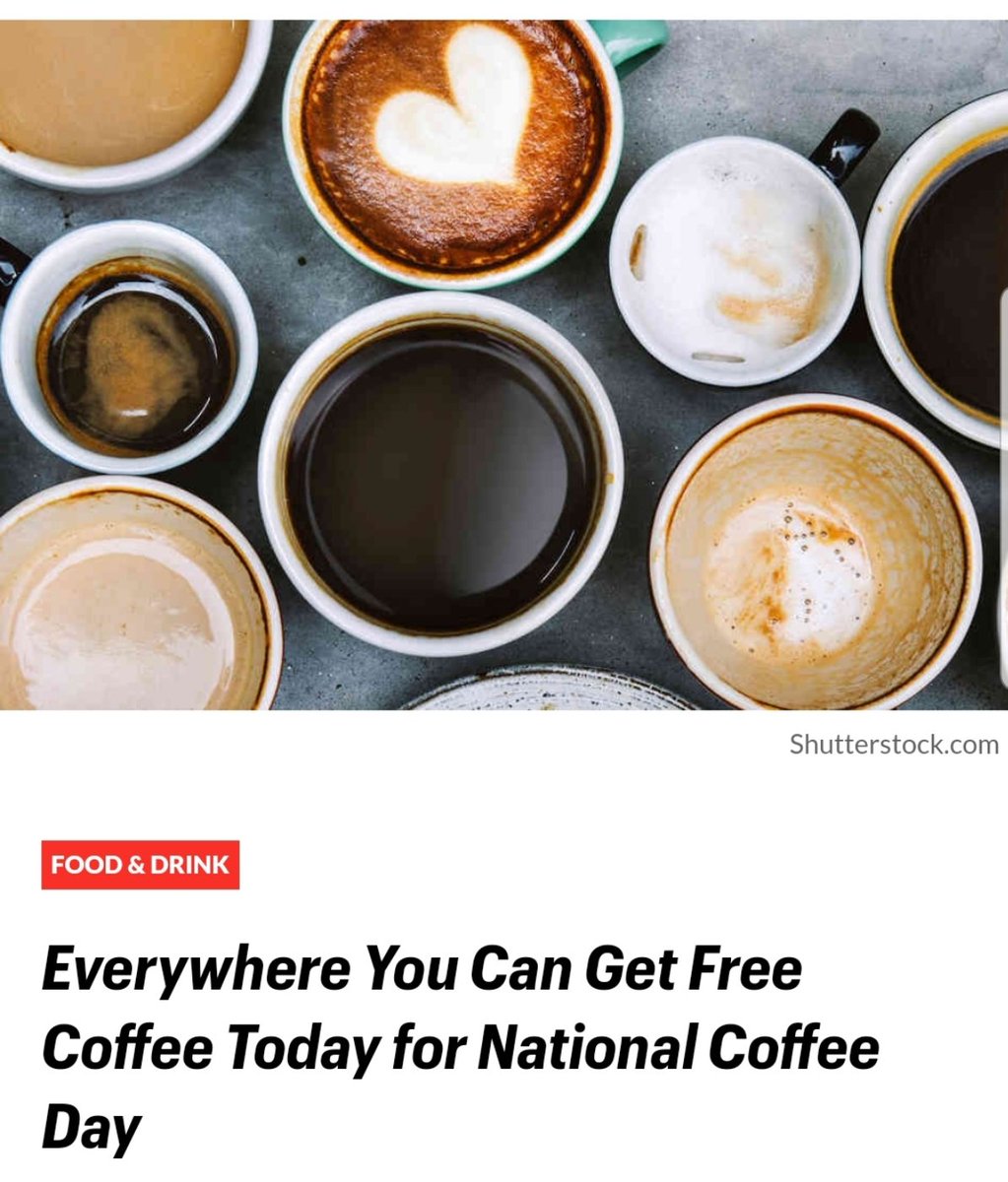 PaulConlab's tweet image. Had a great training. Now, time to enjoy this most holy of days.... National Coffee Day! Free coffee for coffee lovers everywhere!