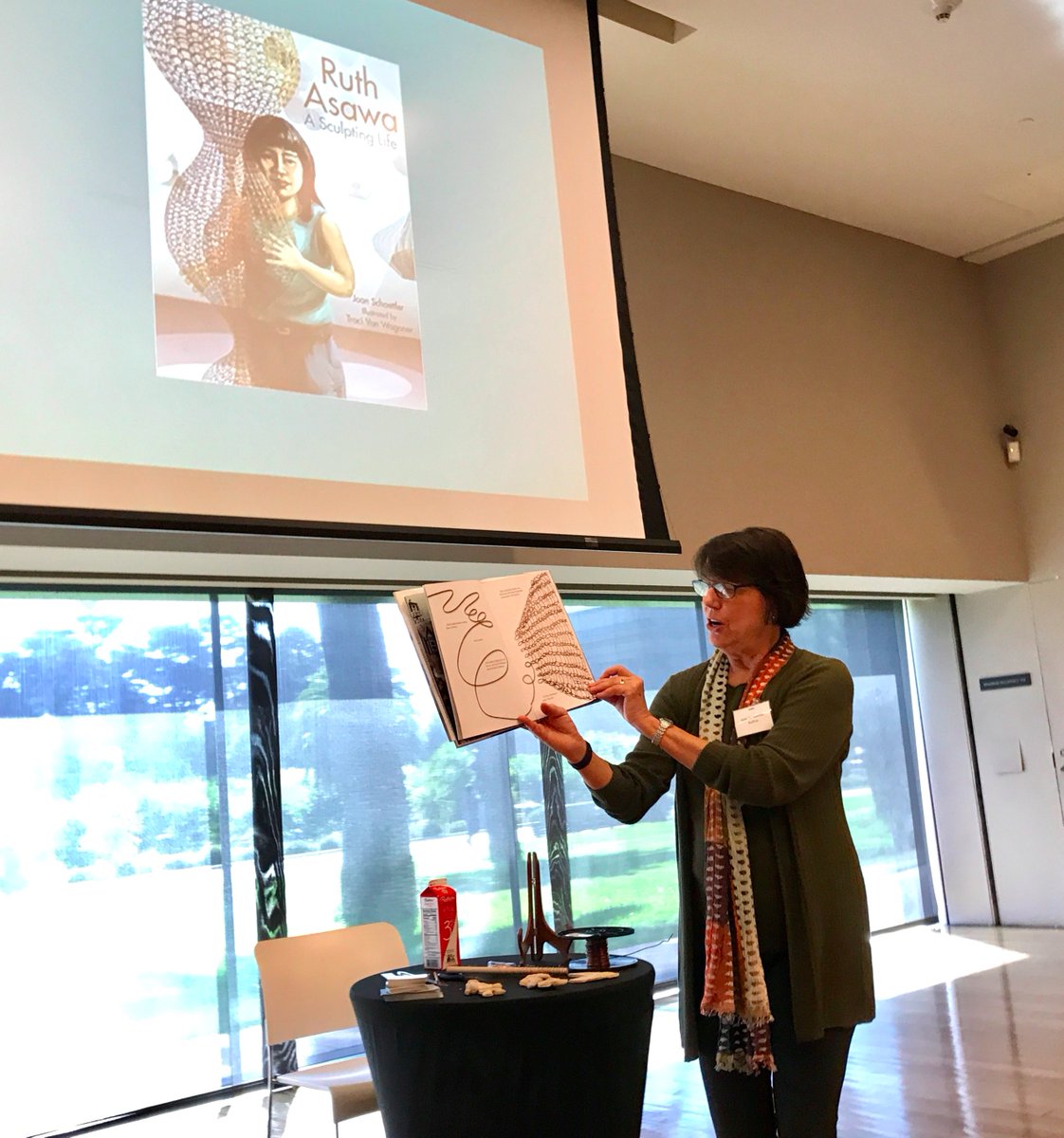 Got to meet wonderful local author <a href="/SchoettlerJoan/">Joan Schoettler</a> at the #deYoungMuseum yesterday after she read her new children's book about the life of San Francisco artist Ruth Asawa!