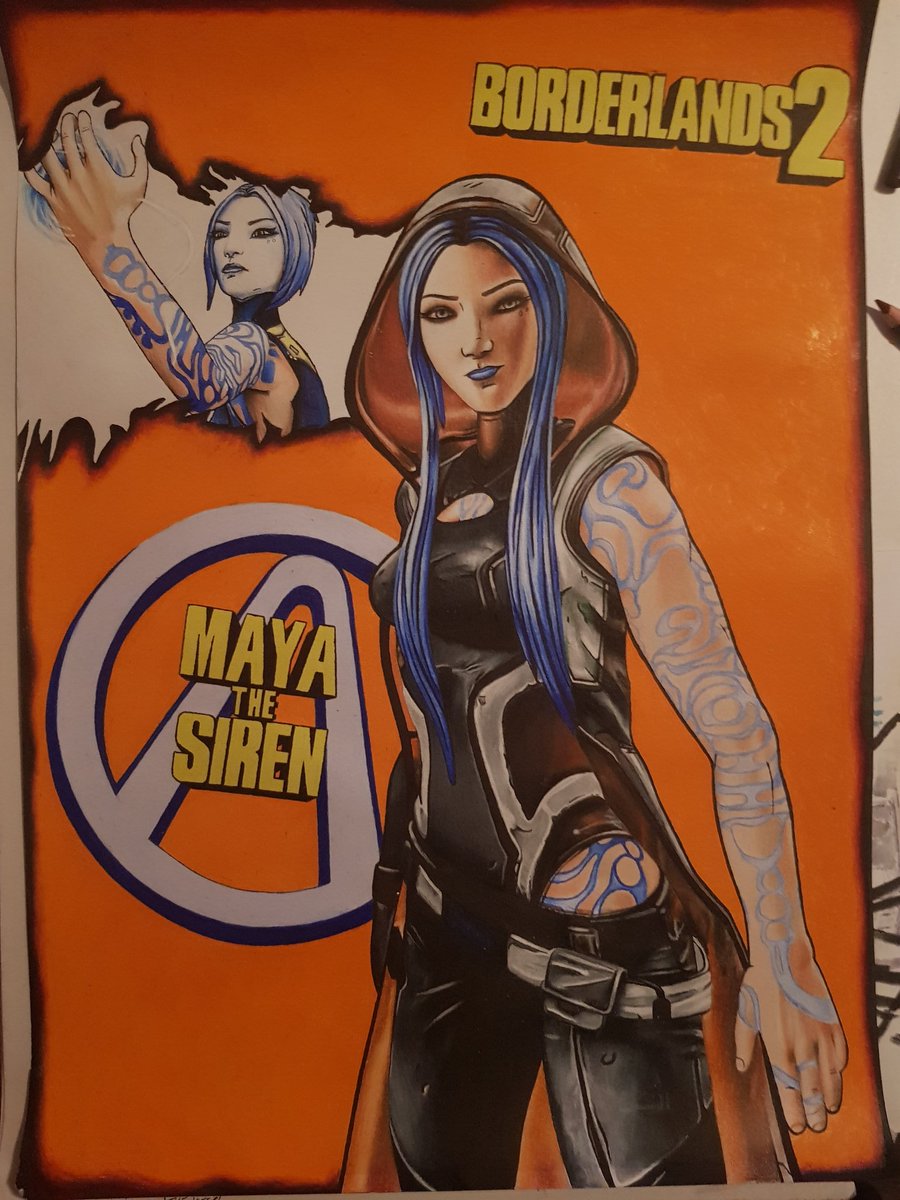 SamGrantArt_'s tweet photo. 111 hours and 13 minutes total so far, and I'm only 1/5 of the way through. I have to do a lot of personal drawings now though so there won't be another for a while. #Borderlands https://t.co/5xjyETx1cN