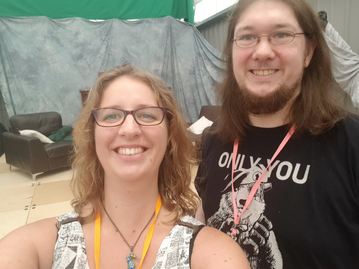EnglishVoiceArt's tweet photo. Bog thanks to Kevin from @DSPublishing for joining me at the #CreativeCove at @wyntercon https://t.co/wM1pJKKGDA