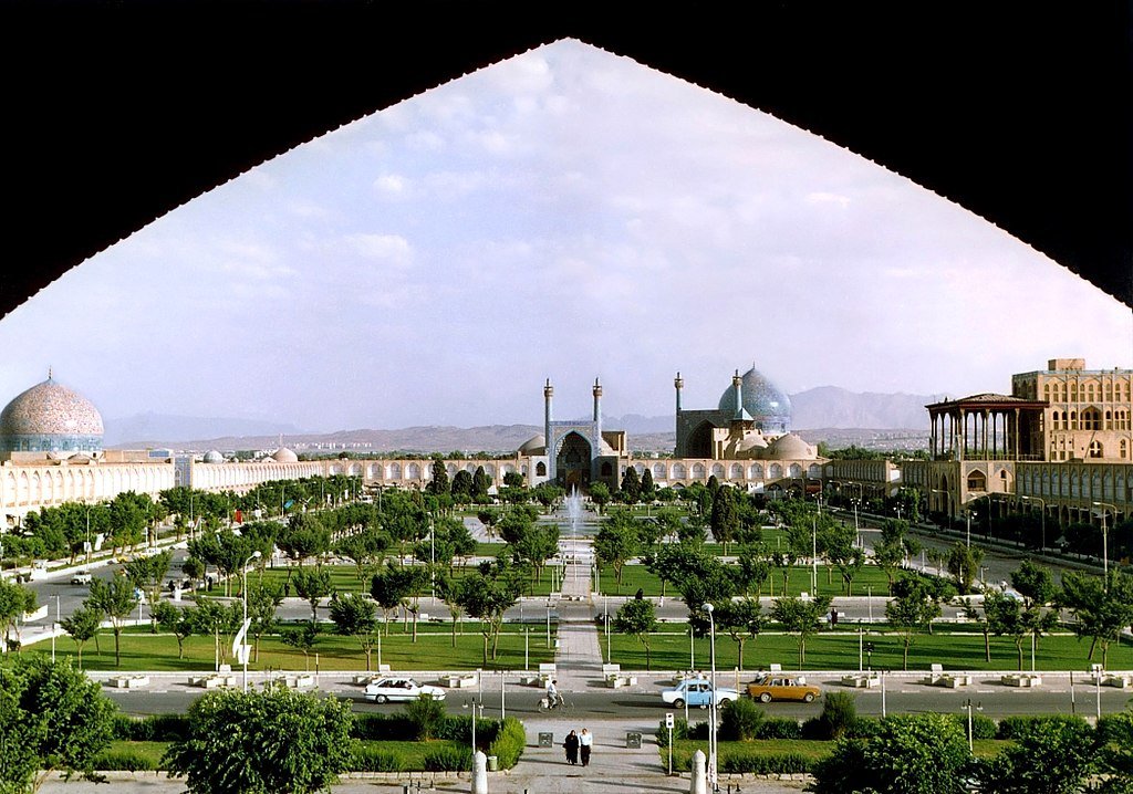 Naghsh-i Jahan square, the charbagh Royal Square (Maidan) in Isfahan, constructed between 1598 and 1629.