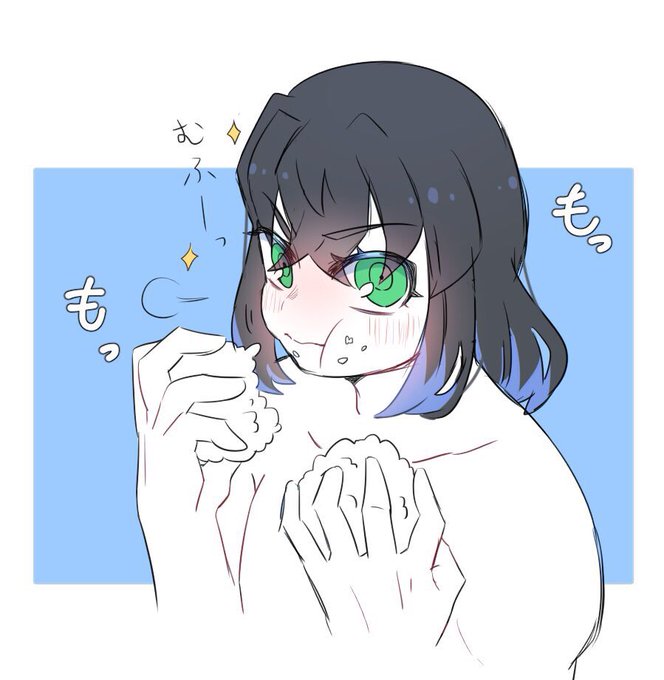 ほﾟさんがTwitterに投稿した嘴平伊之助(鬼滅の刃)のイラスト。